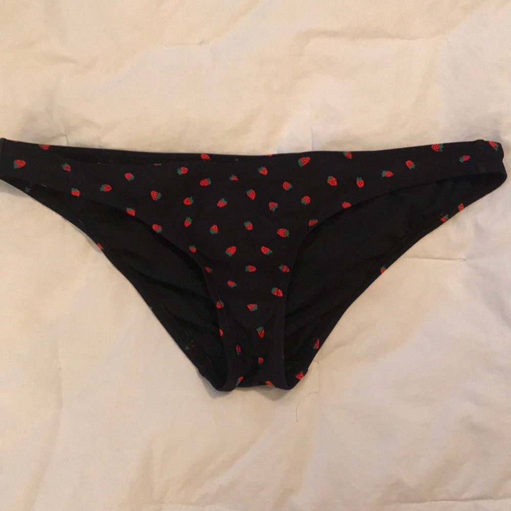 Madewell mini strawberry lowrise bikini bottom szM